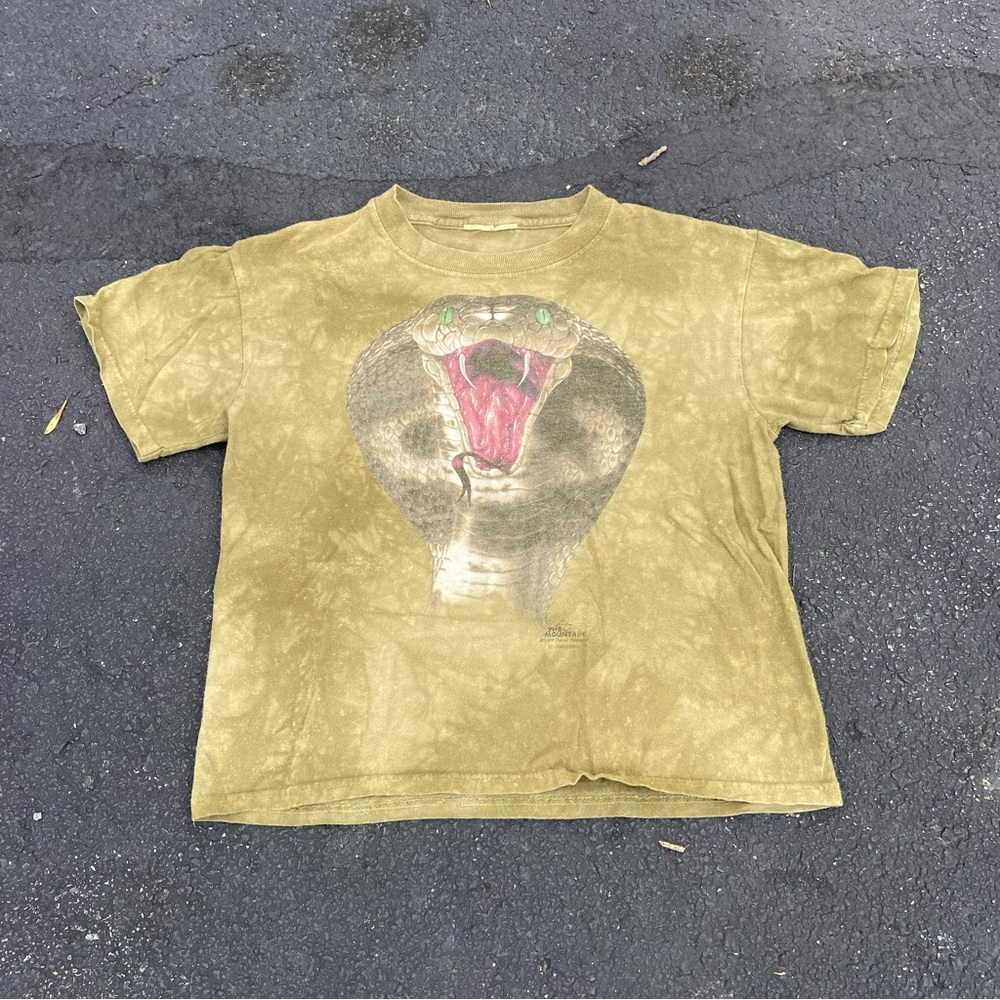 The Mountain Cobra Striking Tie-Dye Tshirt Women’s S/M Crop Top Style